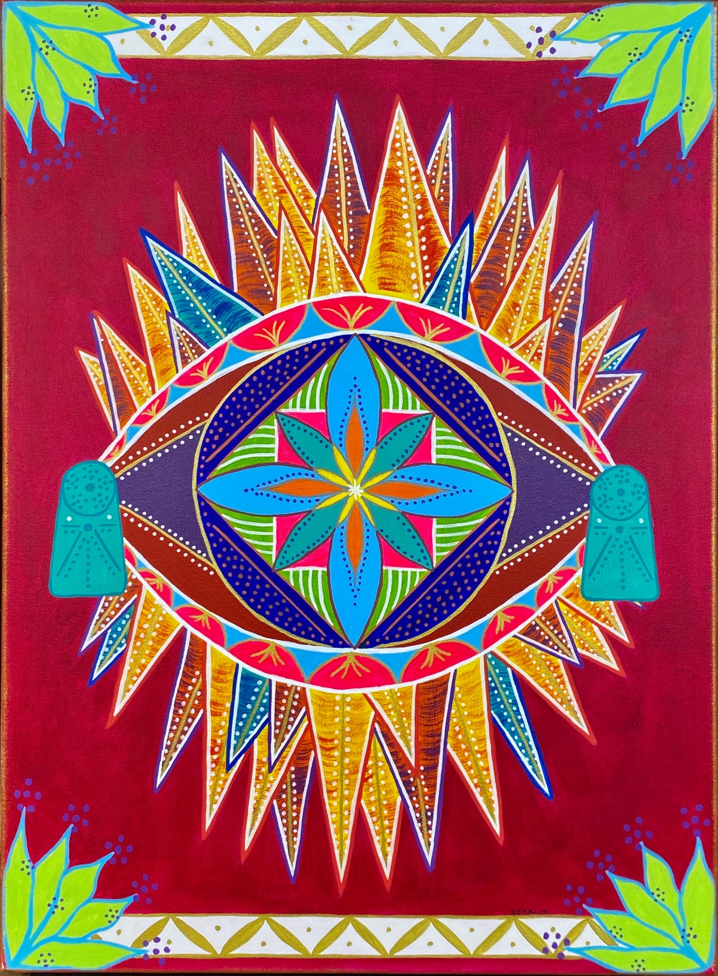"The aztec eye", 73x54x2cm